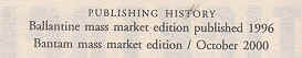 Edition statement in the US Bantam edition