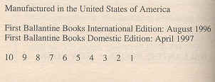 Edition statement in the US edition
